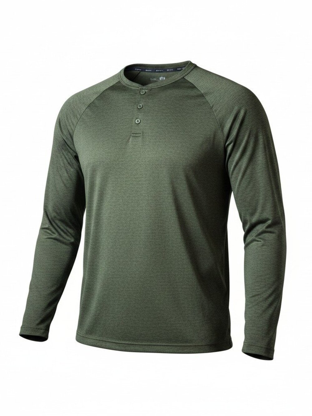 GAIAM XXL Long Sleeve Henley Olive Green